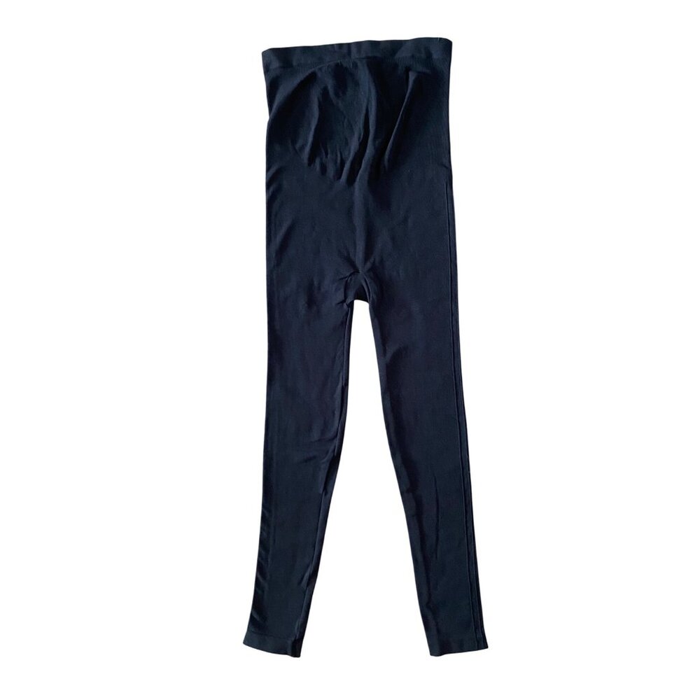 Spanx Maternity Side Piping Leggings By Sara Blakely in Black